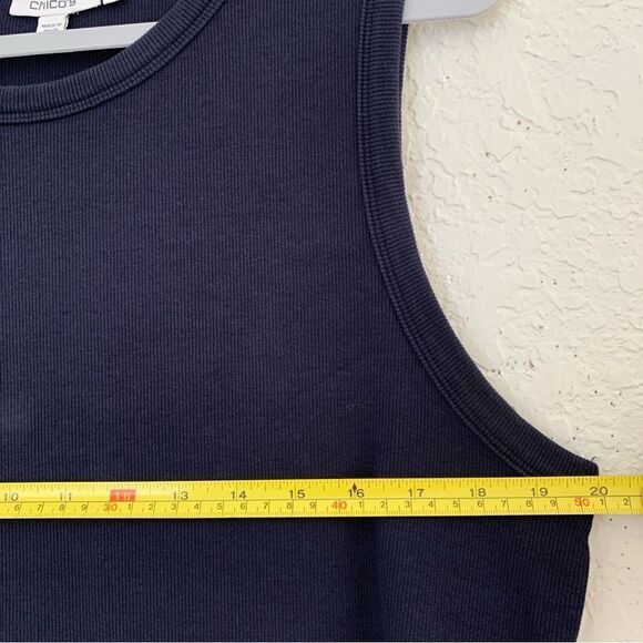 Chico’s Travelers Maxi Dress Slitky Stretch Slide Slit Navy Pockets Size 3/16 - Picture 3 of 7